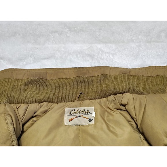 Vintage 70's 80's Cabela's Northern Goose Down Puffer Bomber Jacket Sz L Pockets - Picture 8 of 8